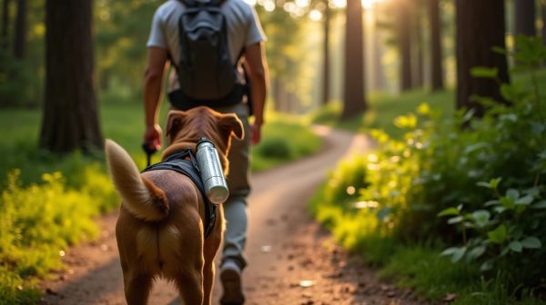 L'hydratation facile en promenades avec une gourde pour chien