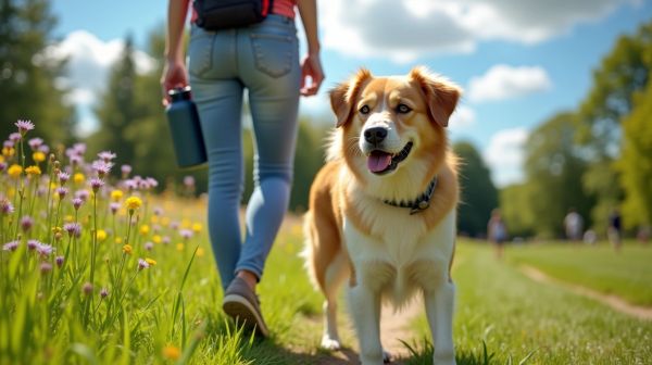 L'hydratation facile en promenades avec une gourde pour chien